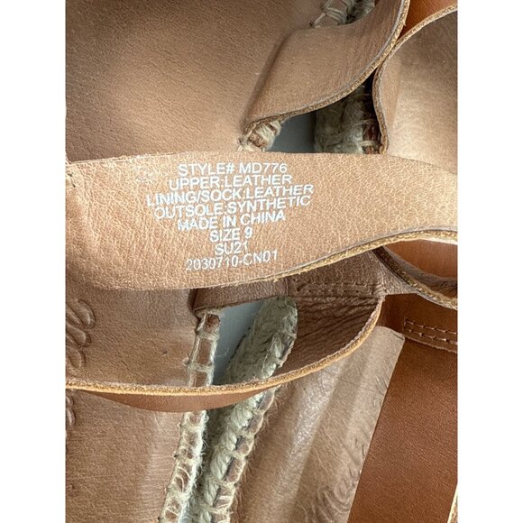 Madewell The Malia Espadrille Sandal Womens Leather Brown size 9 - Picture 7 of 8